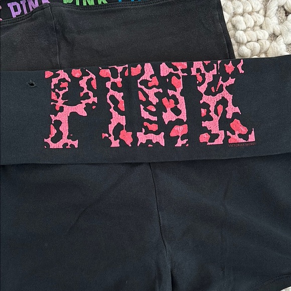 PINK Victoria's Secret Black Shorts with Pink Logo (Bundle) - Picture 2 of 6
